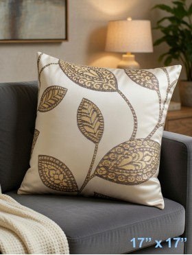 Leaf Print Cushion Cover & Filler